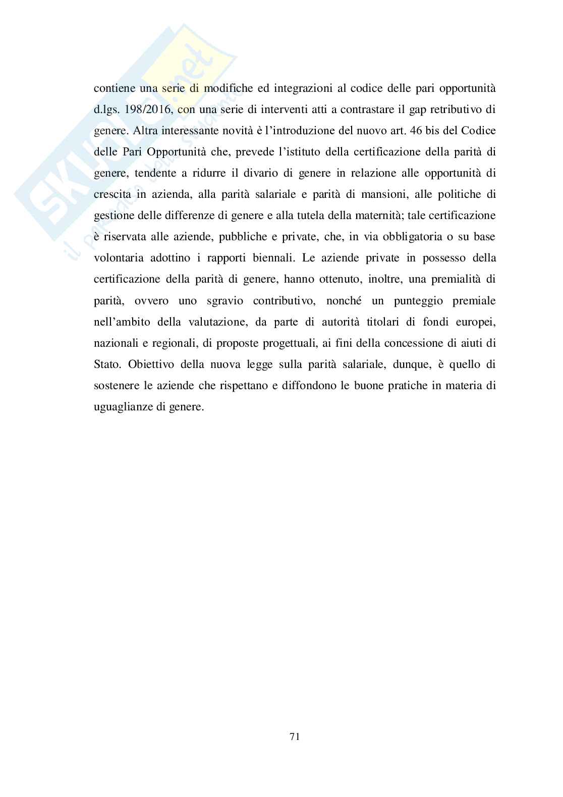Disuguaglianze sociali - Discriminazione di genere nel mercato del lavoro Pag. 71
