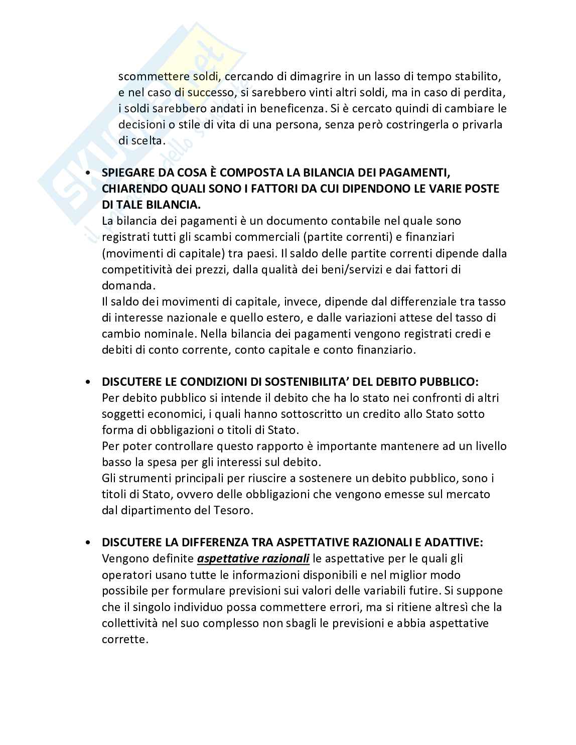 Domande e risposte esame Politica economica  Pag. 6