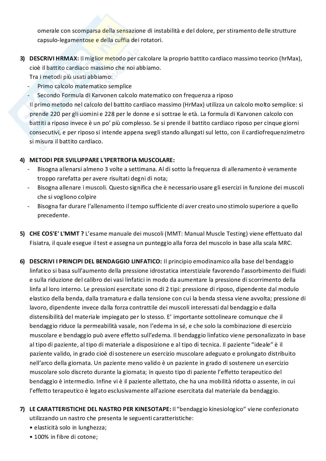 Set Domande Paniere Risposte Aperte Medicina Fisica e Riabilitativa Pag. 2