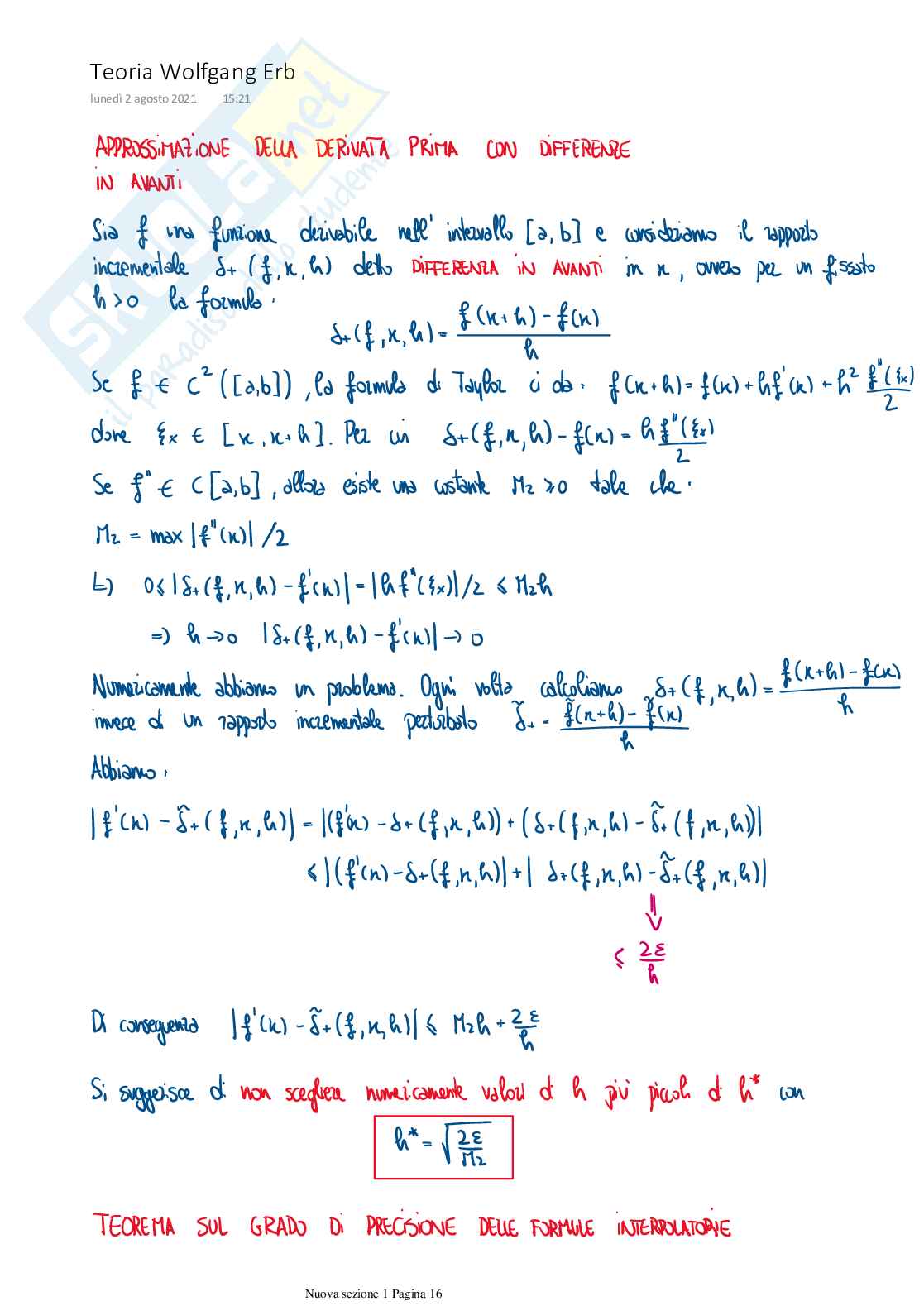 Calcolo numerico Pag. 16