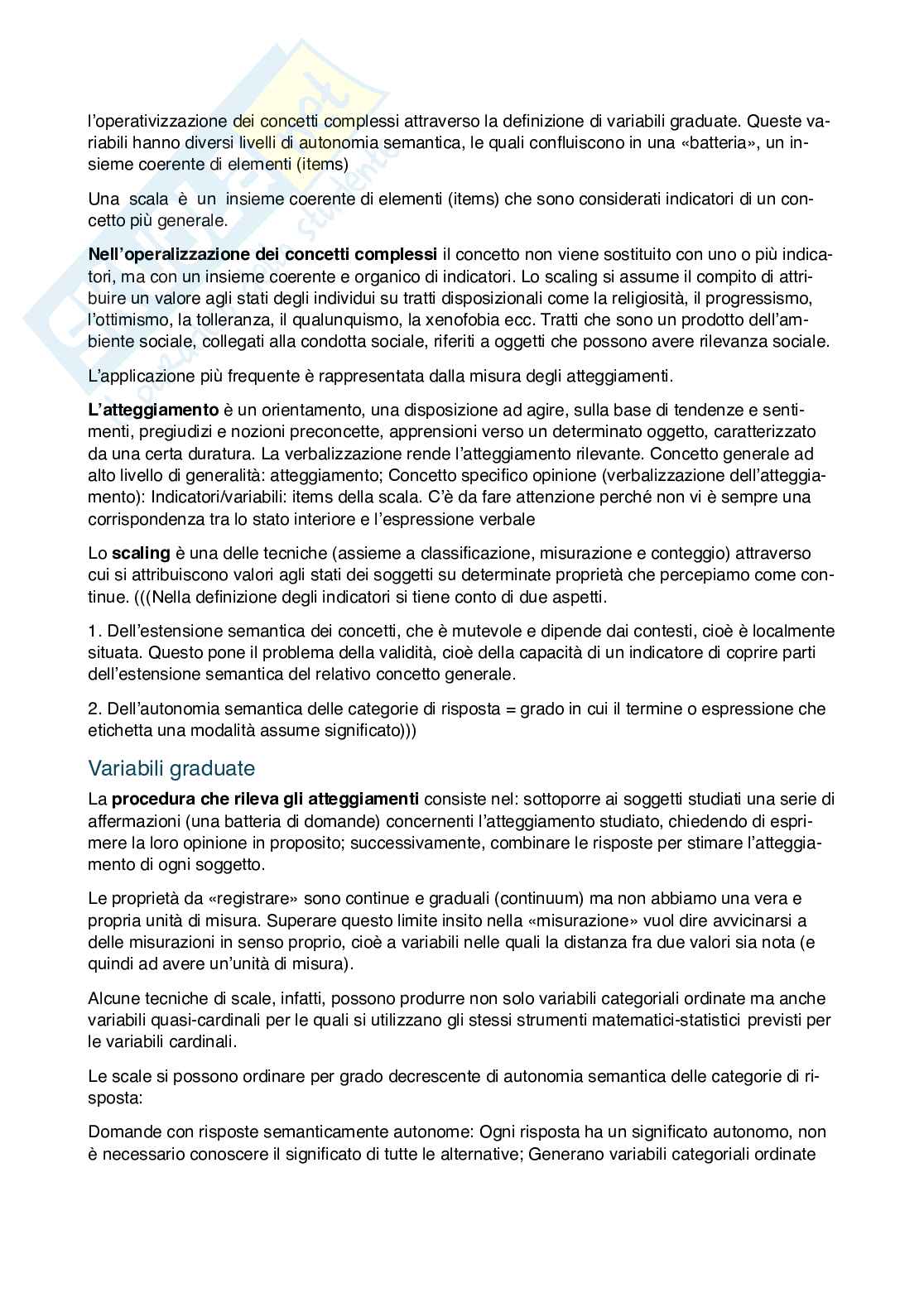 Metodologia di ricerca sociale e analisi dei consumi   Pag. 21