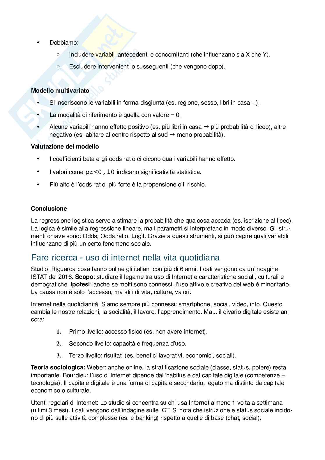 Metodologia di ricerca sociale e analisi dei consumi   Pag. 41