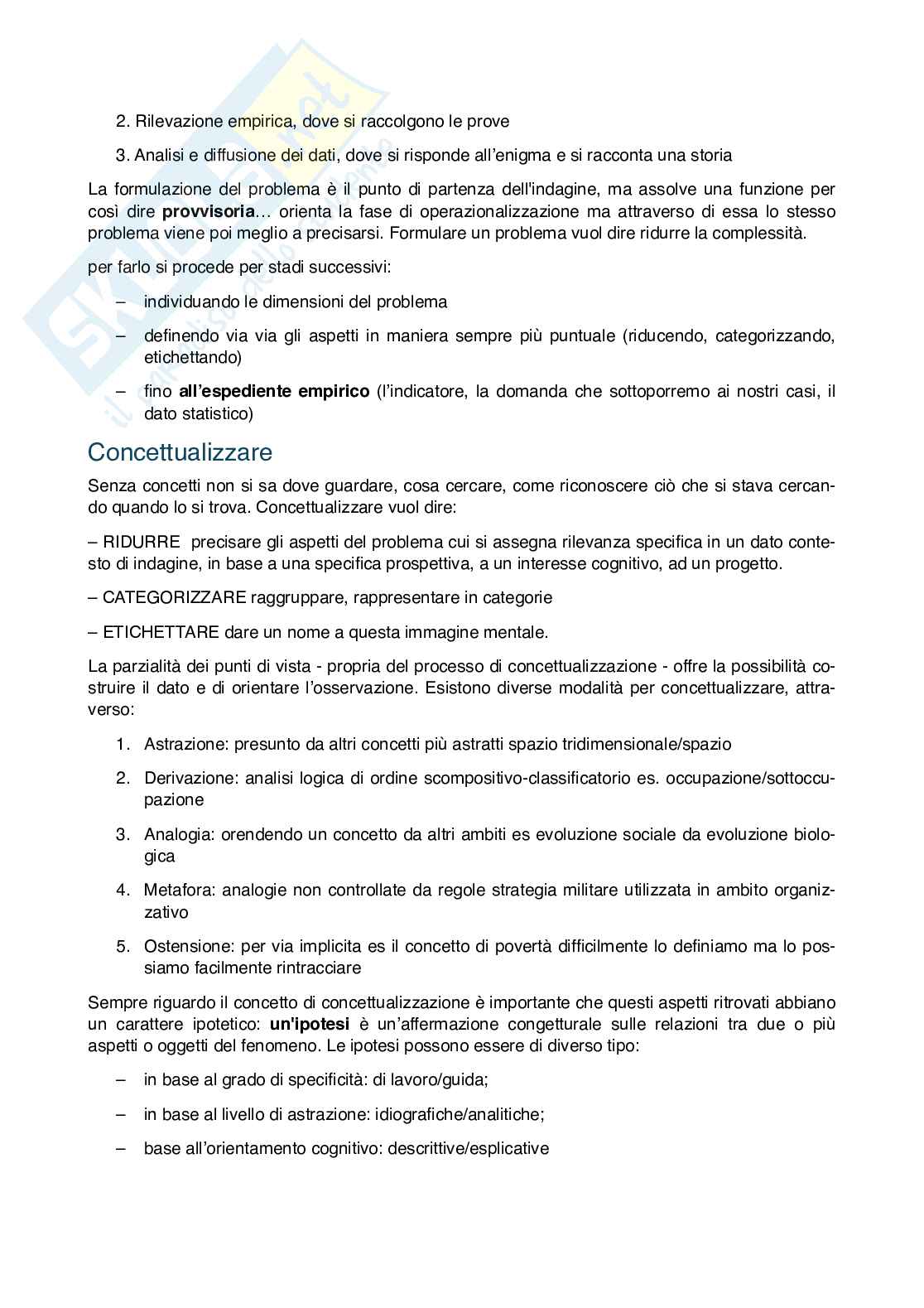 Metodologia di ricerca sociale e analisi dei consumi   Pag. 6