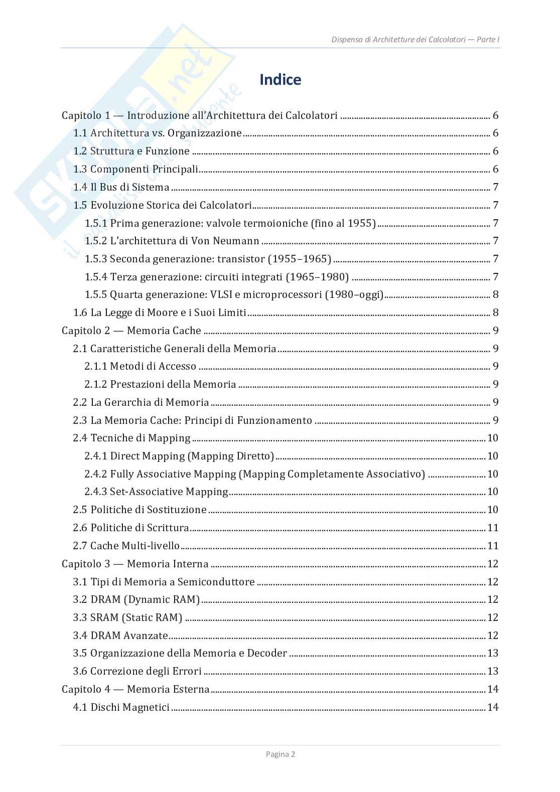 Schemi Architetture dei calcolatori e cloud computing Pag. 2