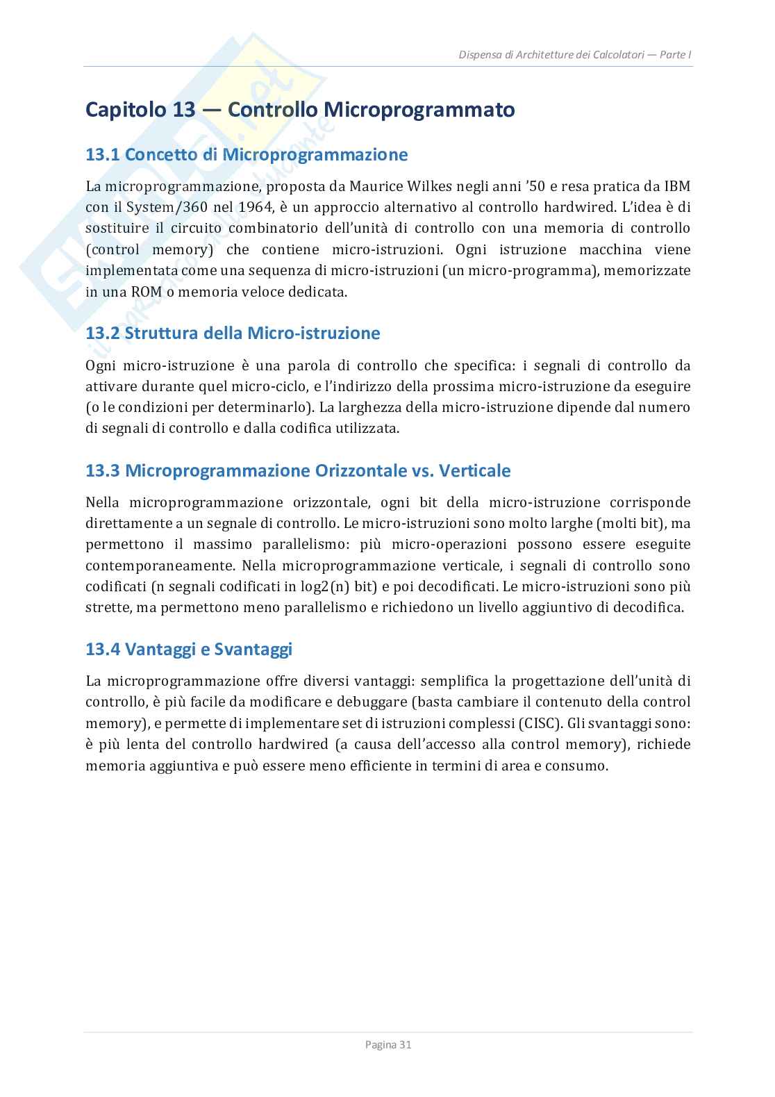 Schemi Architetture dei calcolatori e cloud computing Pag. 31
