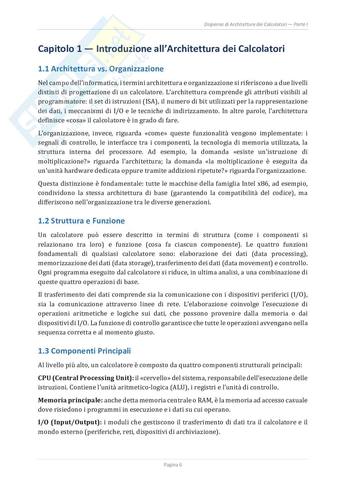Schemi Architetture dei calcolatori e cloud computing Pag. 6