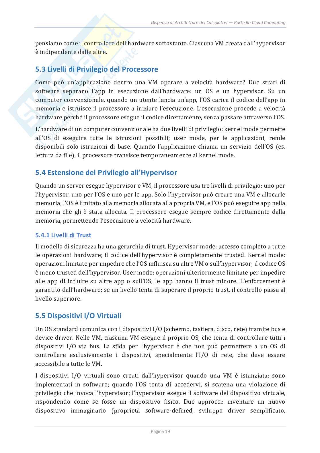 Schemi Architetture dei calcolatori e cloud computing Pag. 76