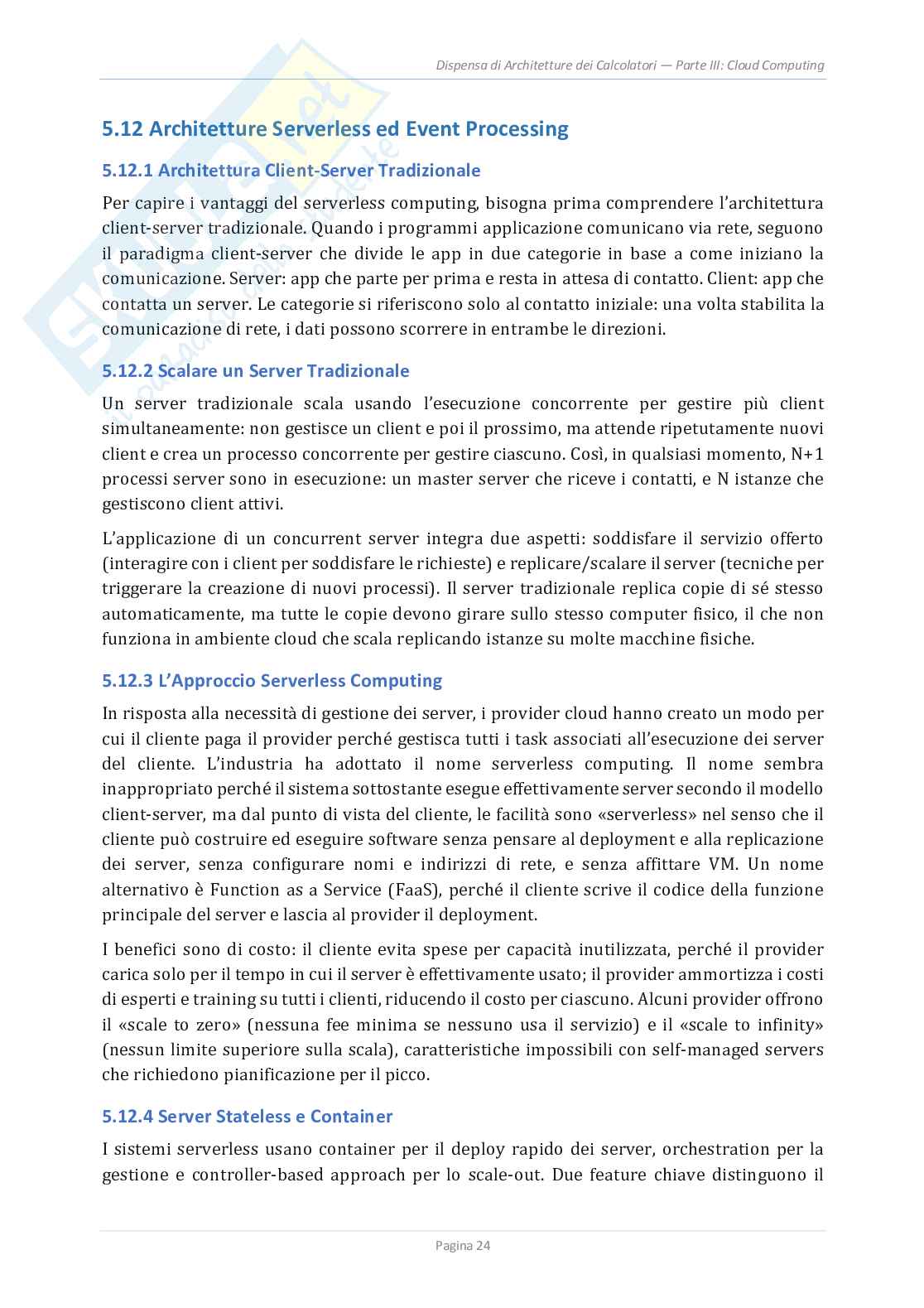 Schemi Architetture dei calcolatori e cloud computing Pag. 81