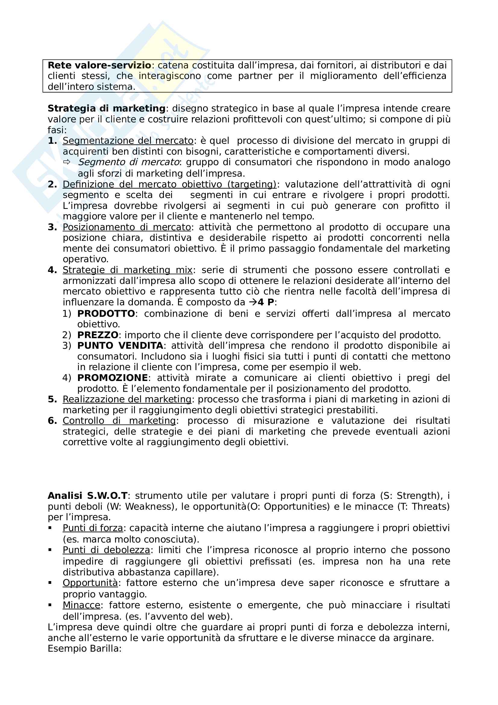 Appunti di Marketing Pag. 6