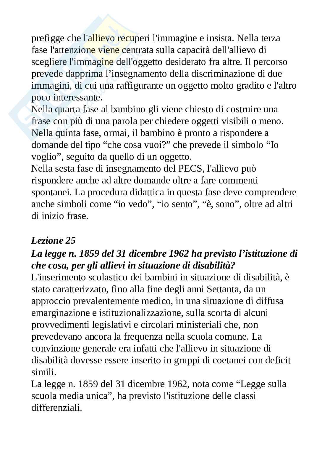 Paniere con risposte aperte di Didattica e pedagogia speciale corretto Pag. 41
