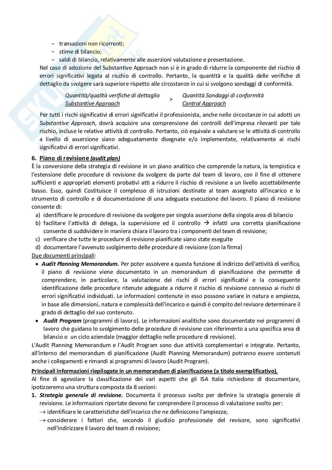 Appunti di Audit e controllo interno Pag. 41