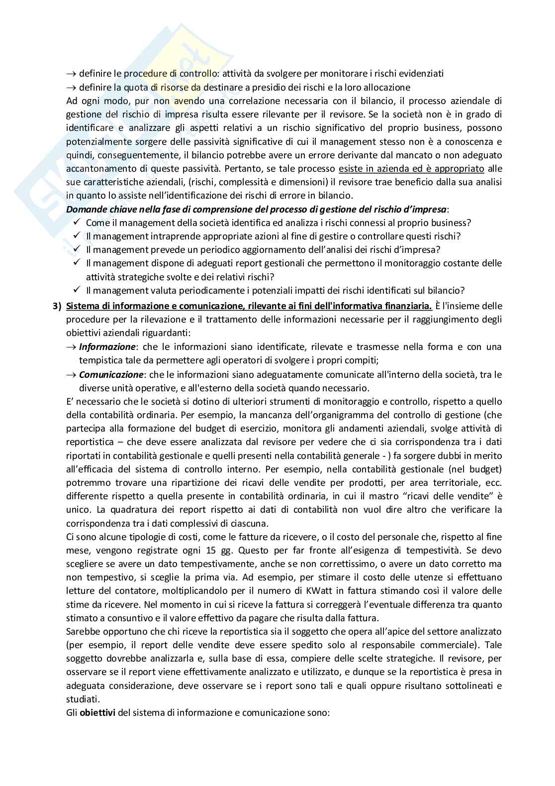 Appunti di Audit e controllo interno Pag. 46