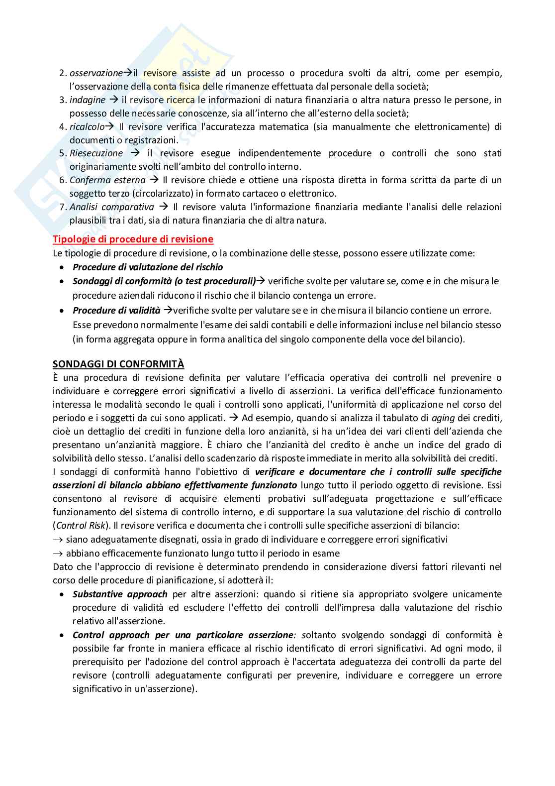 Appunti di Audit e controllo interno Pag. 51