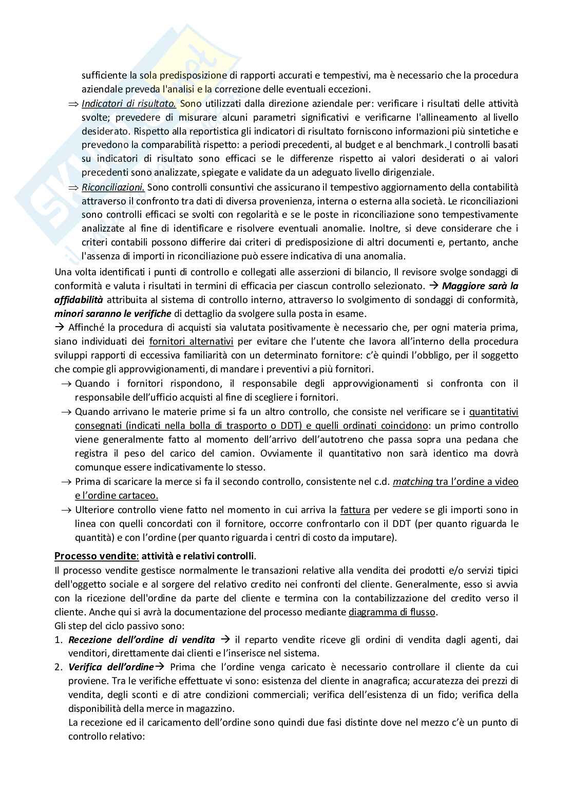 Appunti di Audit e controllo interno Pag. 56