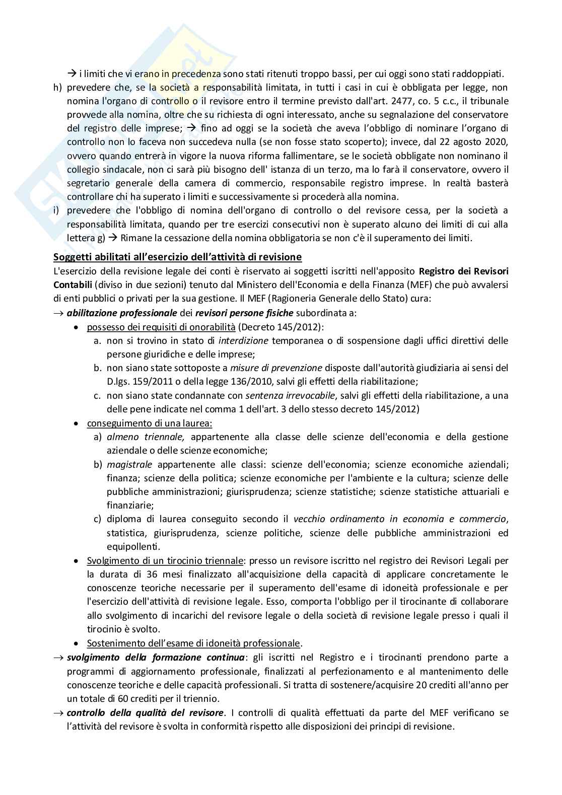 Appunti di Audit e controllo interno Pag. 6