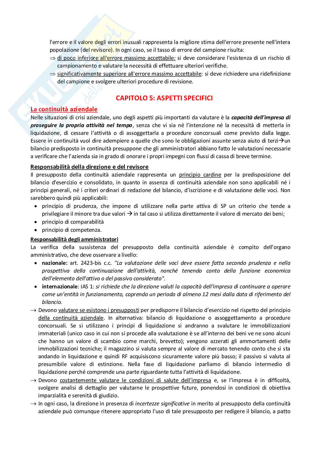 Appunti di Audit e controllo interno Pag. 71