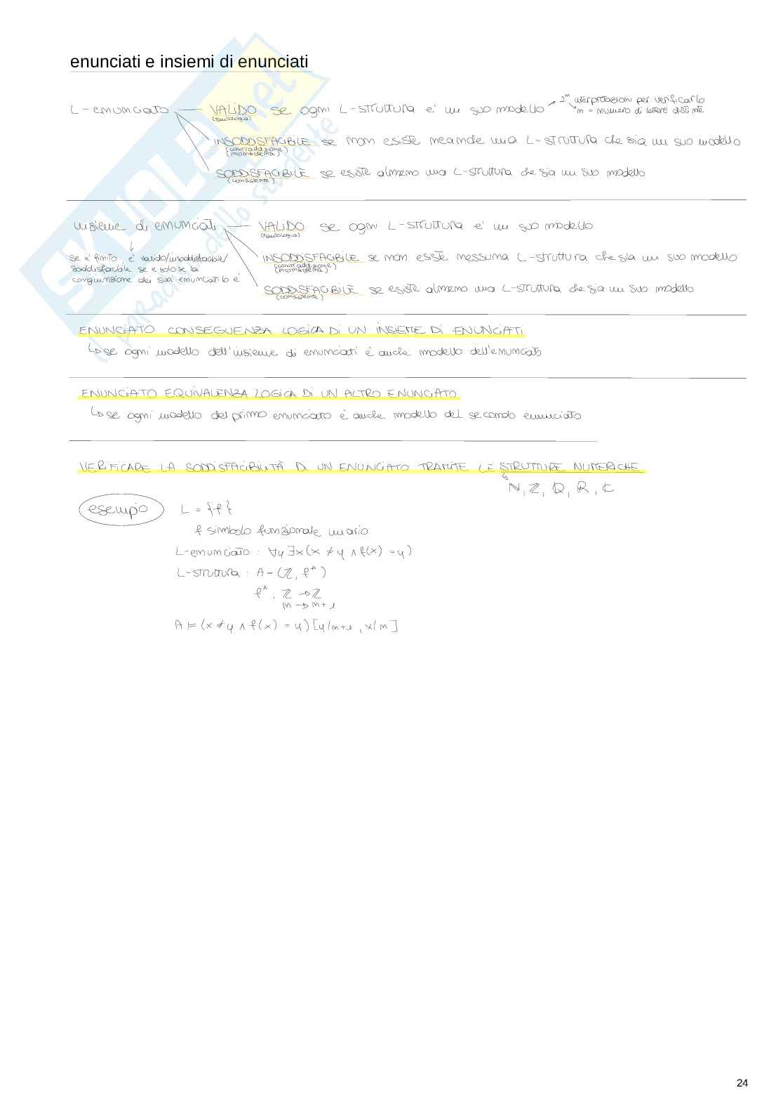 Appunti di Algebra e logica sulla logica del prim'ordine Pag. 11