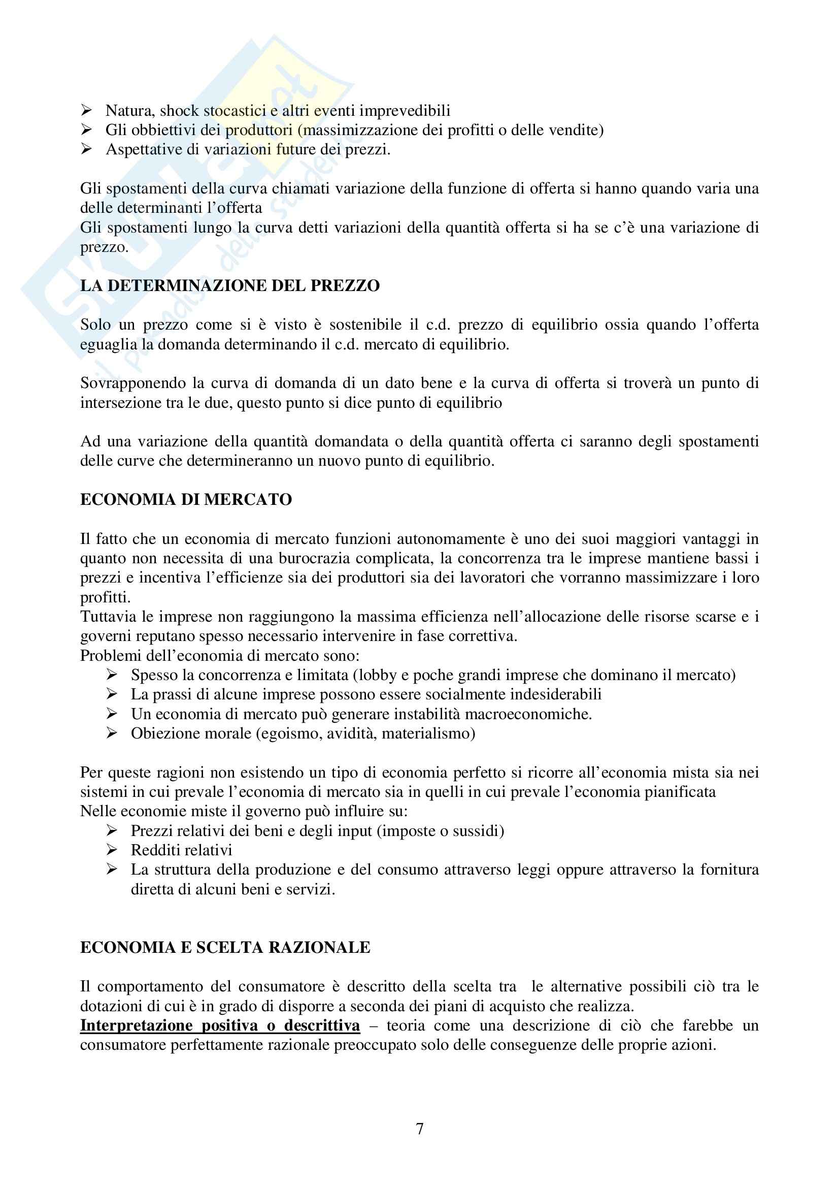 Riassunto esame Economia Politica, prof. Screpanti, libro consigliato Elementi di Economia, Sloman Pag. 6