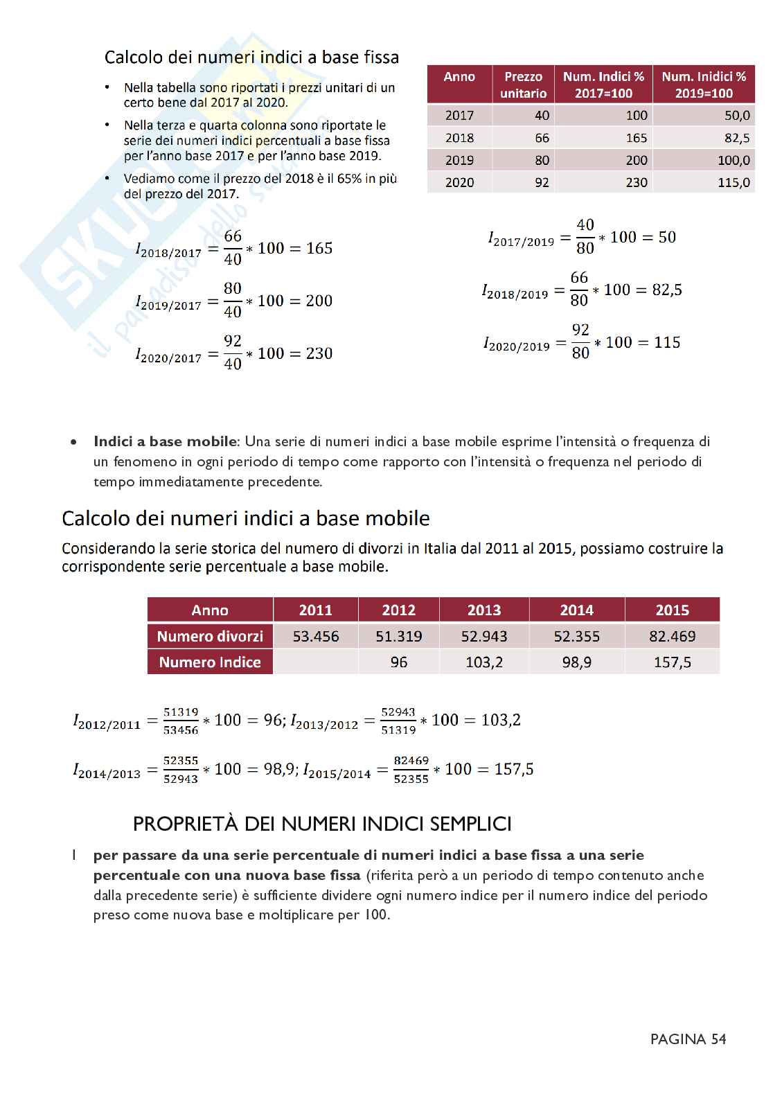 Riassunto esame Statistica, Prof. Pavone Pasquale, libro consigliato Statistica: Metodologie per le scienze economiche e sociali, Borra Pag. 56