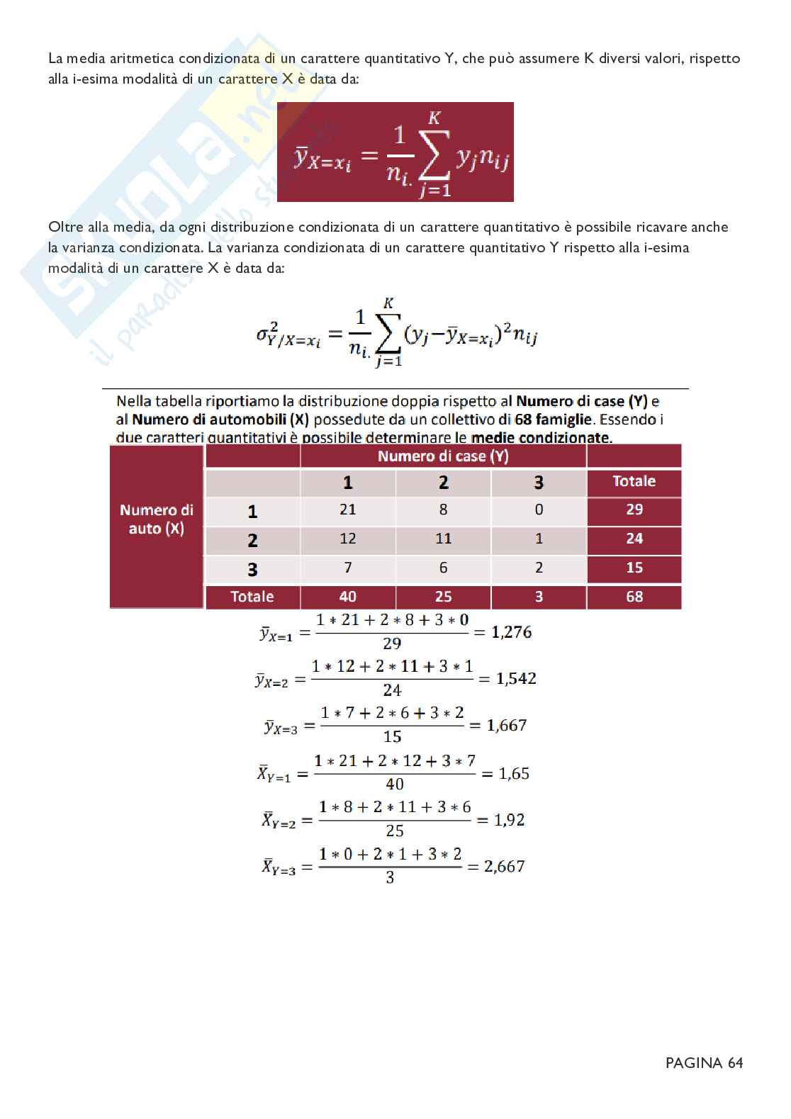 Riassunto esame Statistica, Prof. Pavone Pasquale, libro consigliato Statistica: Metodologie per le scienze economiche e sociali, Borra Pag. 66