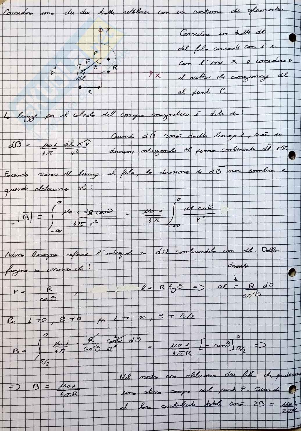 Corrente elettrica e campo magnetico Pag. 2