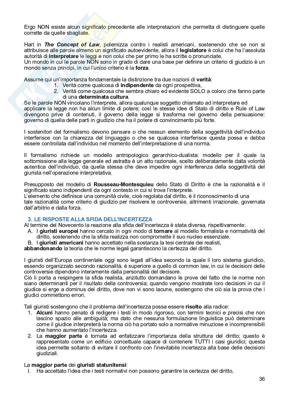 Riassunto esame Filosofia del Diritto, Prof. Re Lucia, libro consigliato Diritto e diritti: lo stato di diritto nell’era della globalizzazione , Santoro Pag. 36