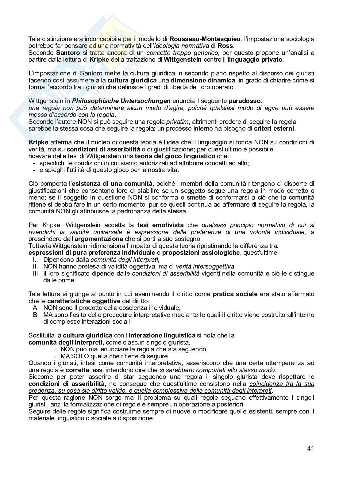 Riassunto esame Filosofia del Diritto, Prof. Re Lucia, libro consigliato Diritto e diritti: lo stato di diritto nell’era della globalizzazione , Santoro Pag. 41