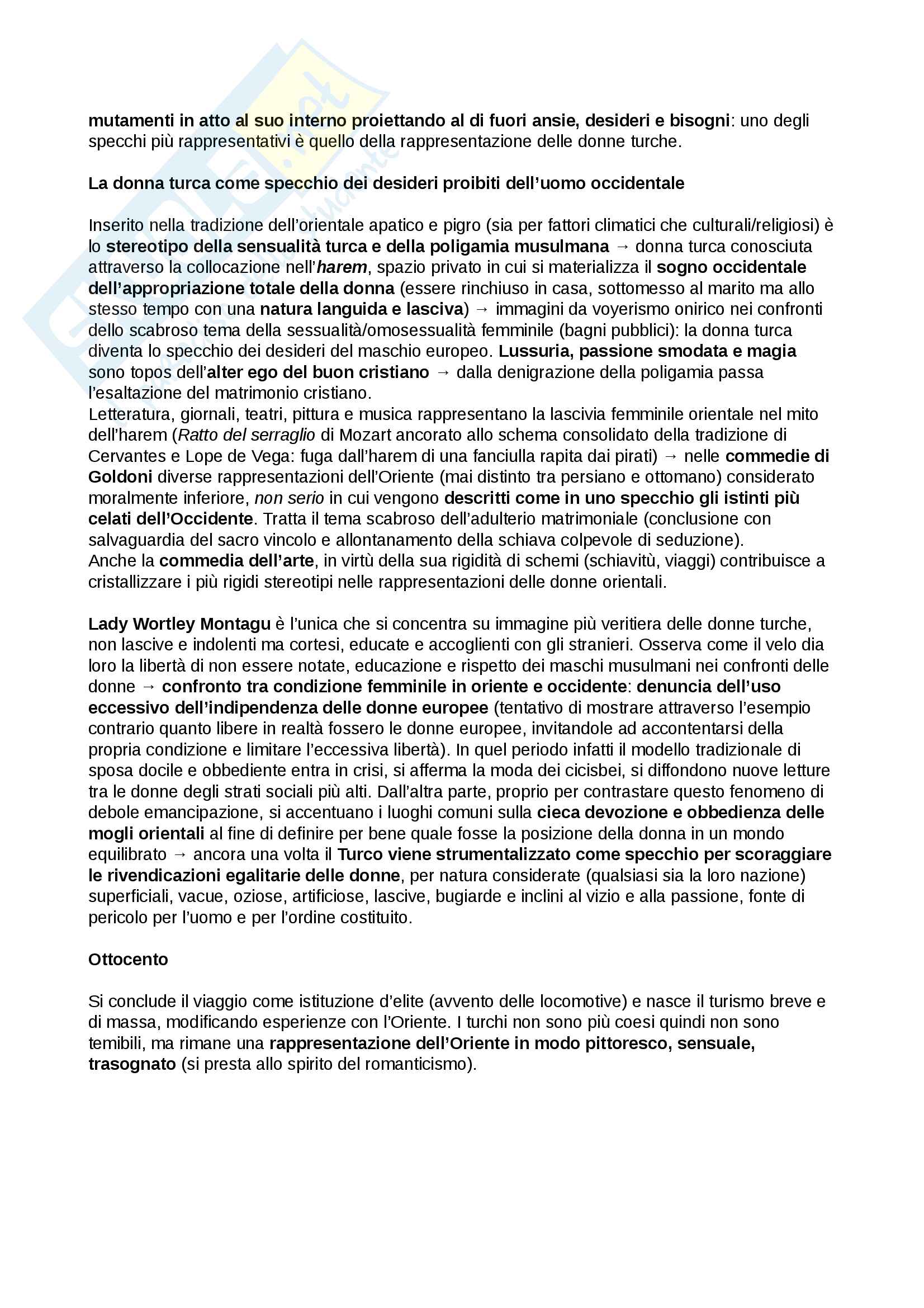 Riassunto esame storia culturale, prof. Negruzzo, libro consigliato Lo specchio turco, Formica Pag. 6