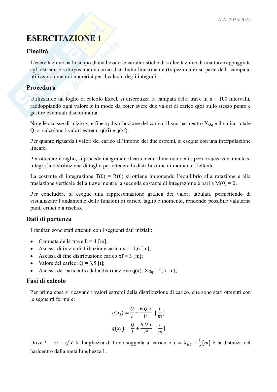 Esercitazioni Costruzioni navali 3 Pag. 1