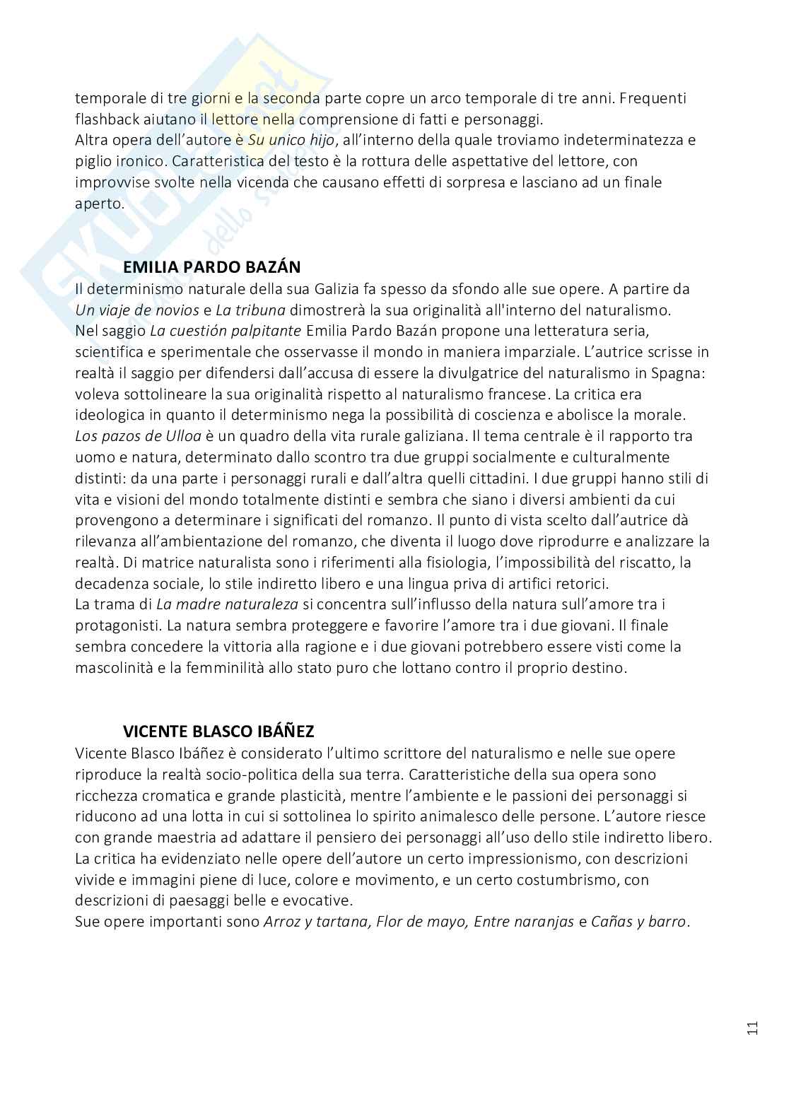 Letteratura spagnola dell'Ottocento e del Novecento: dal Romanticismo al teatro del secondo dopoguerra Pag. 11