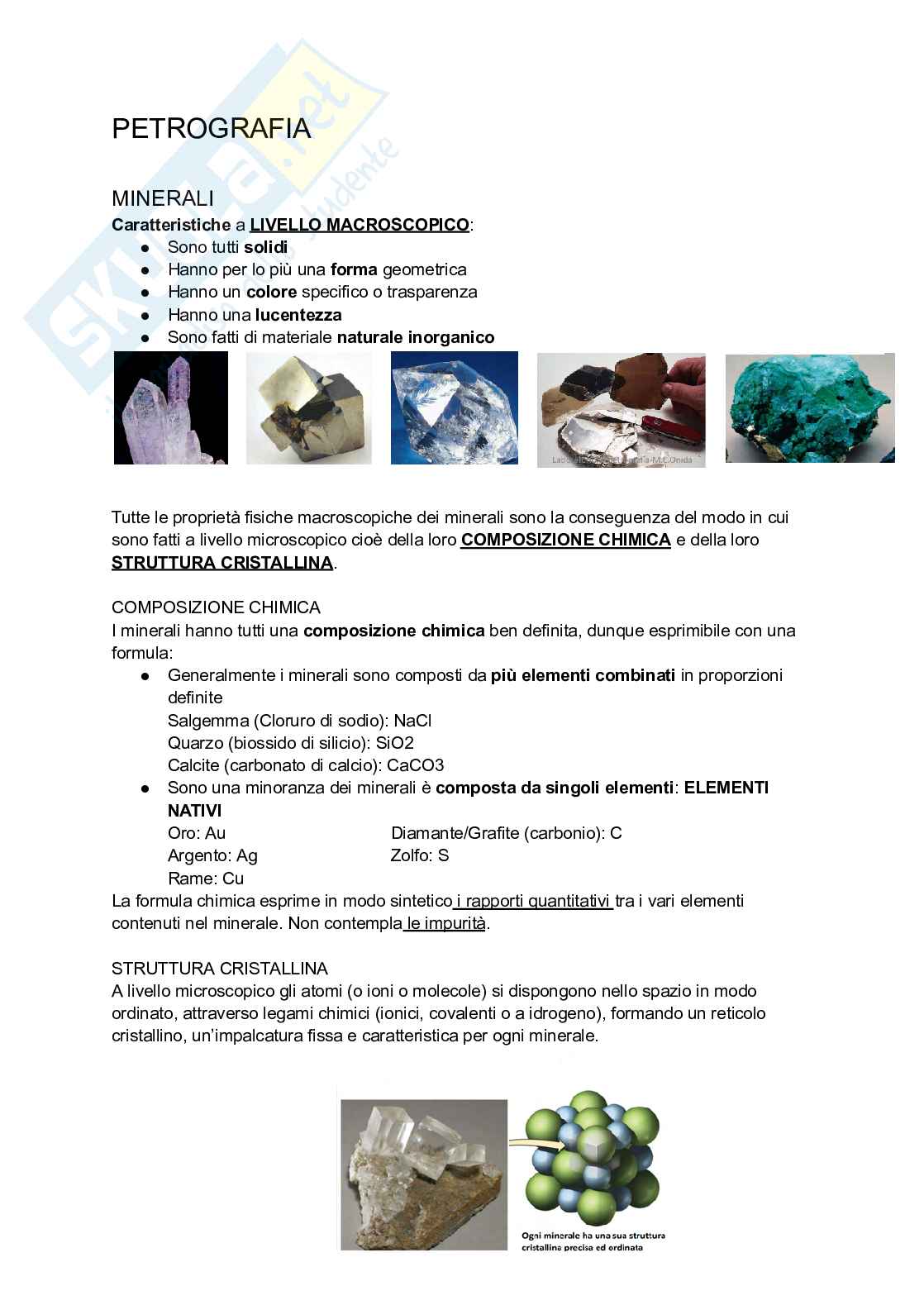 Appunti di Petrografia Pag. 2