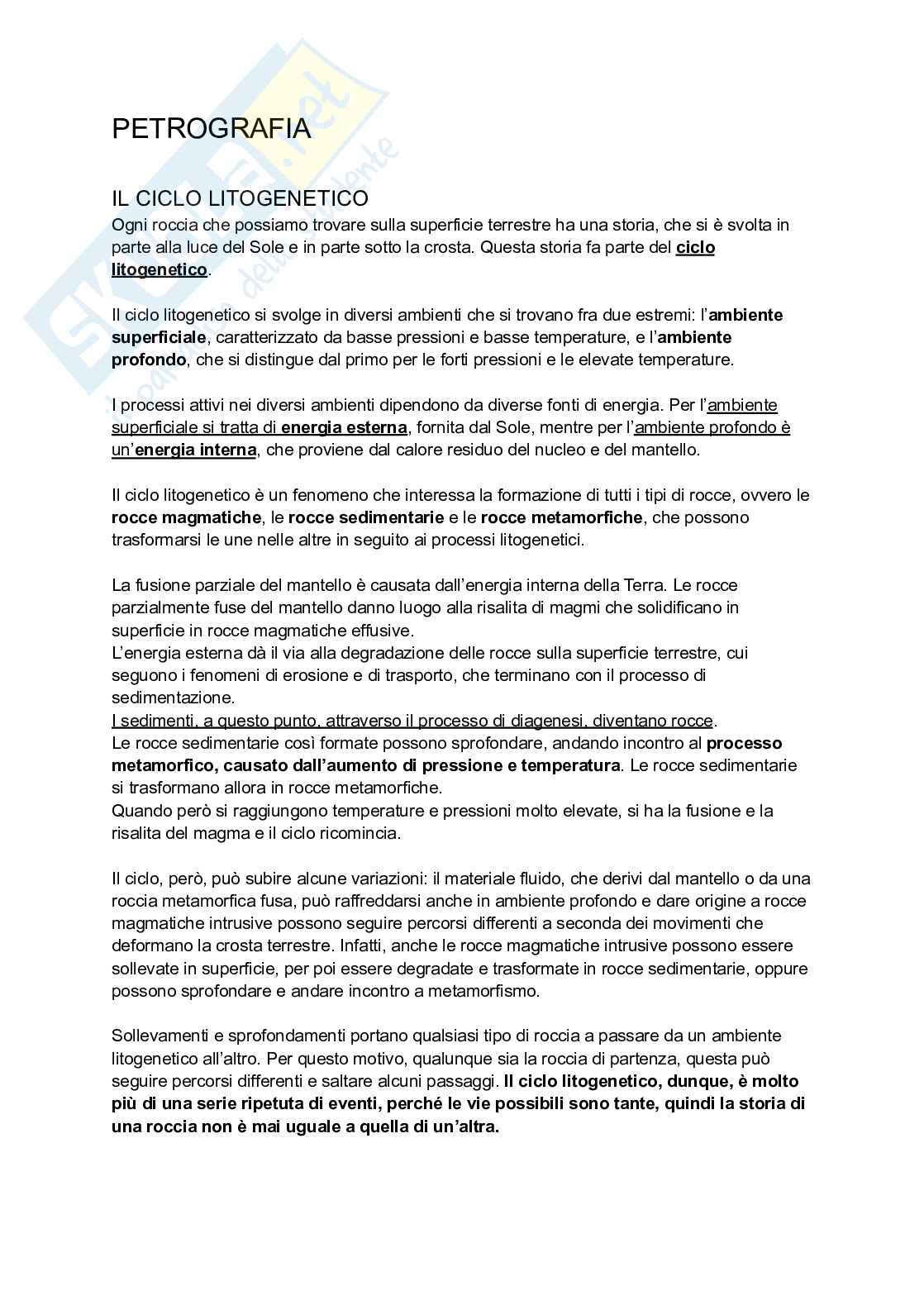 Appunti di Petrografia Pag. 21