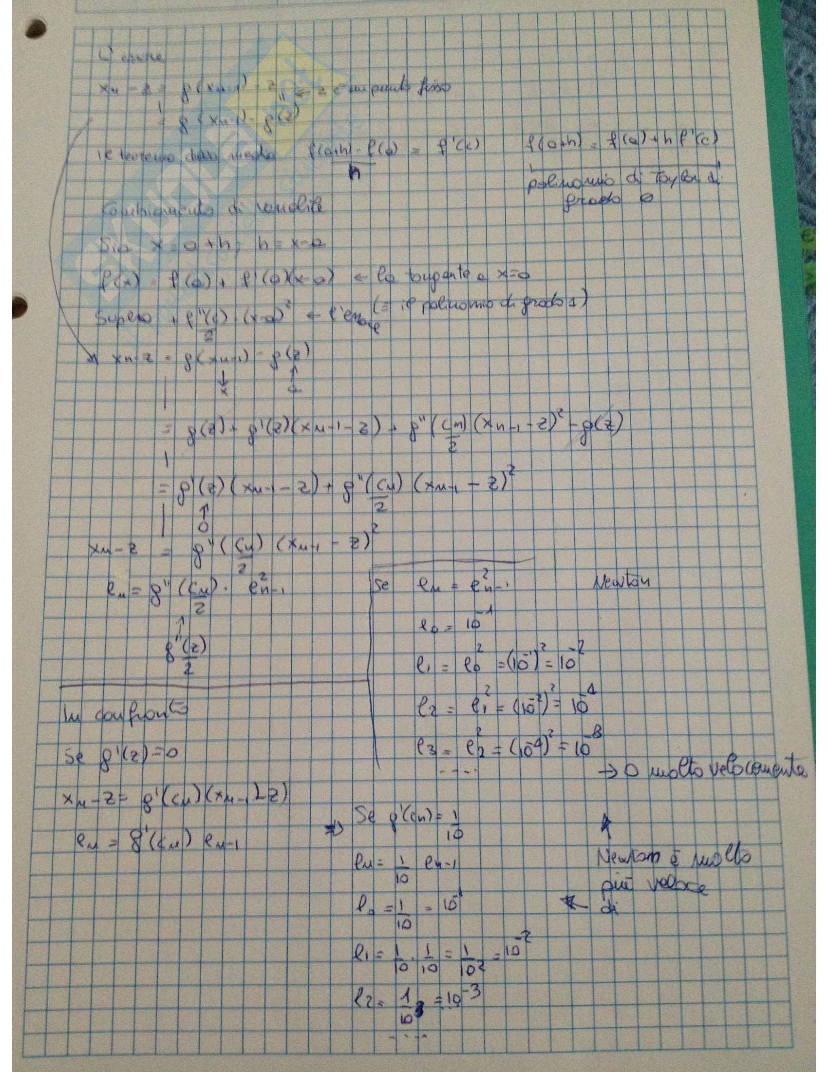 Calcolo numerico - Appunti Pag. 11