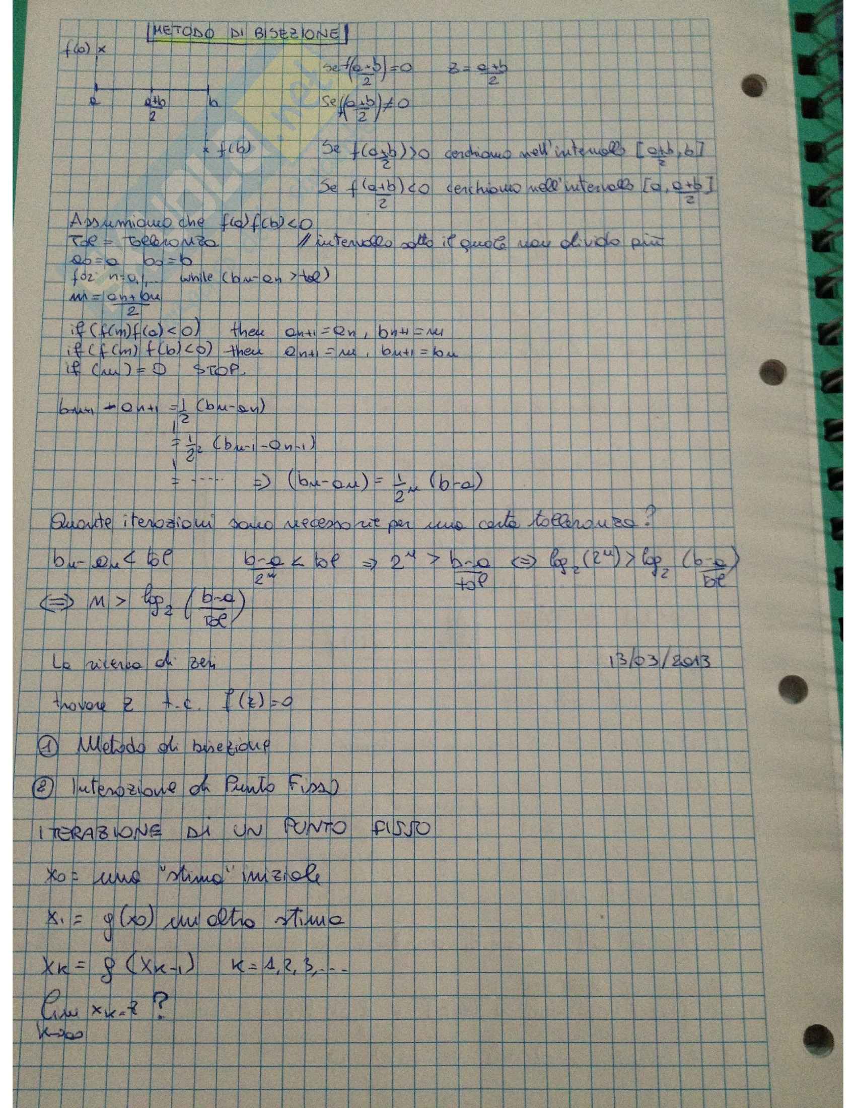 Calcolo numerico - Appunti Pag. 6