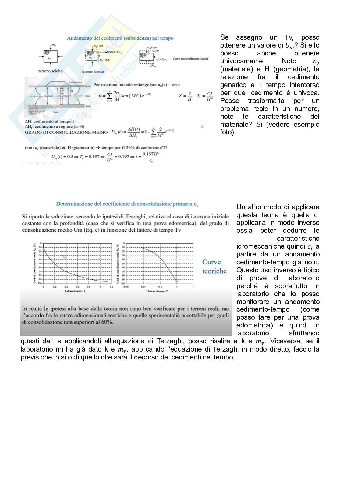 Teoria della consolidazione monodimensionale di Terzaghi Pag. 6