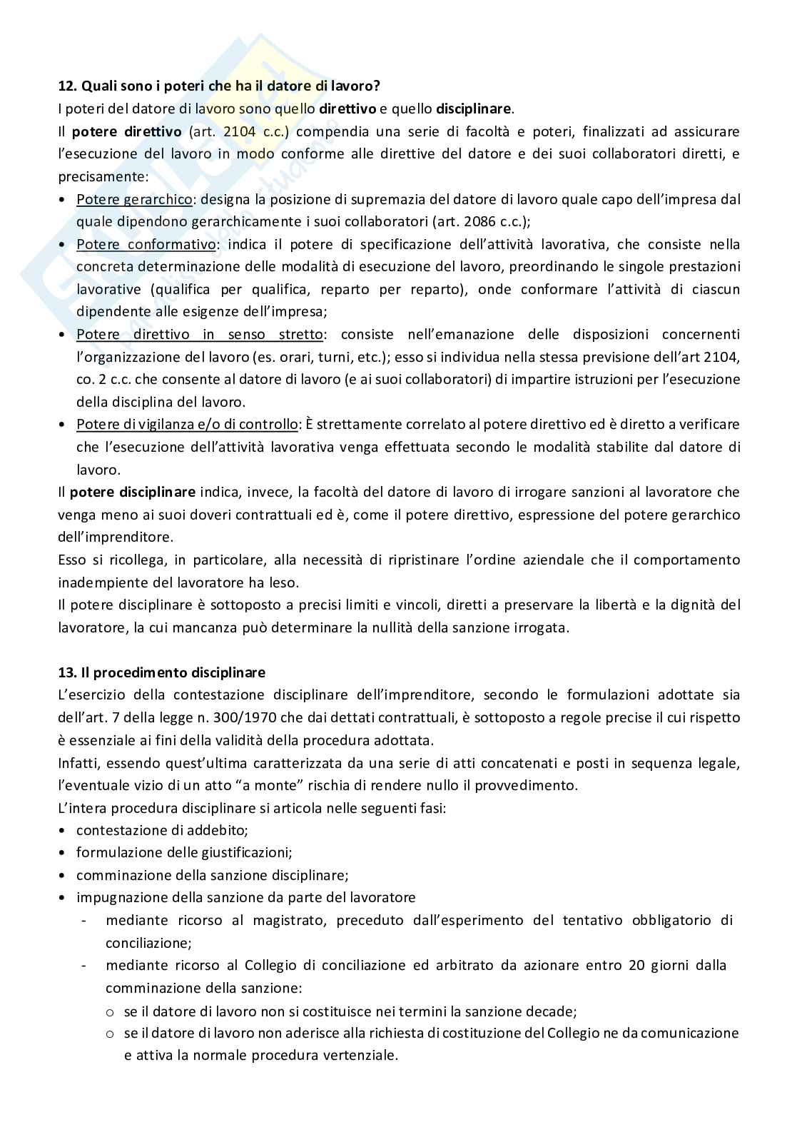 Diritto del lavoro Pag. 16