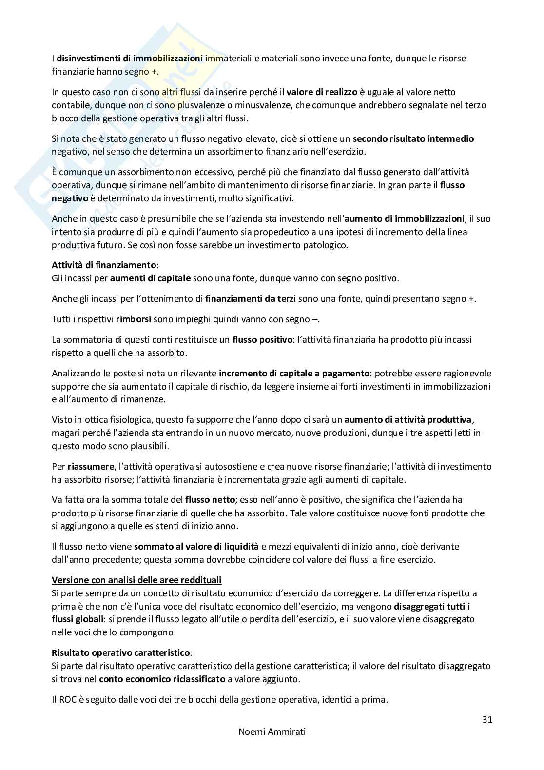Analisi di bilancio per flussi Pag. 31