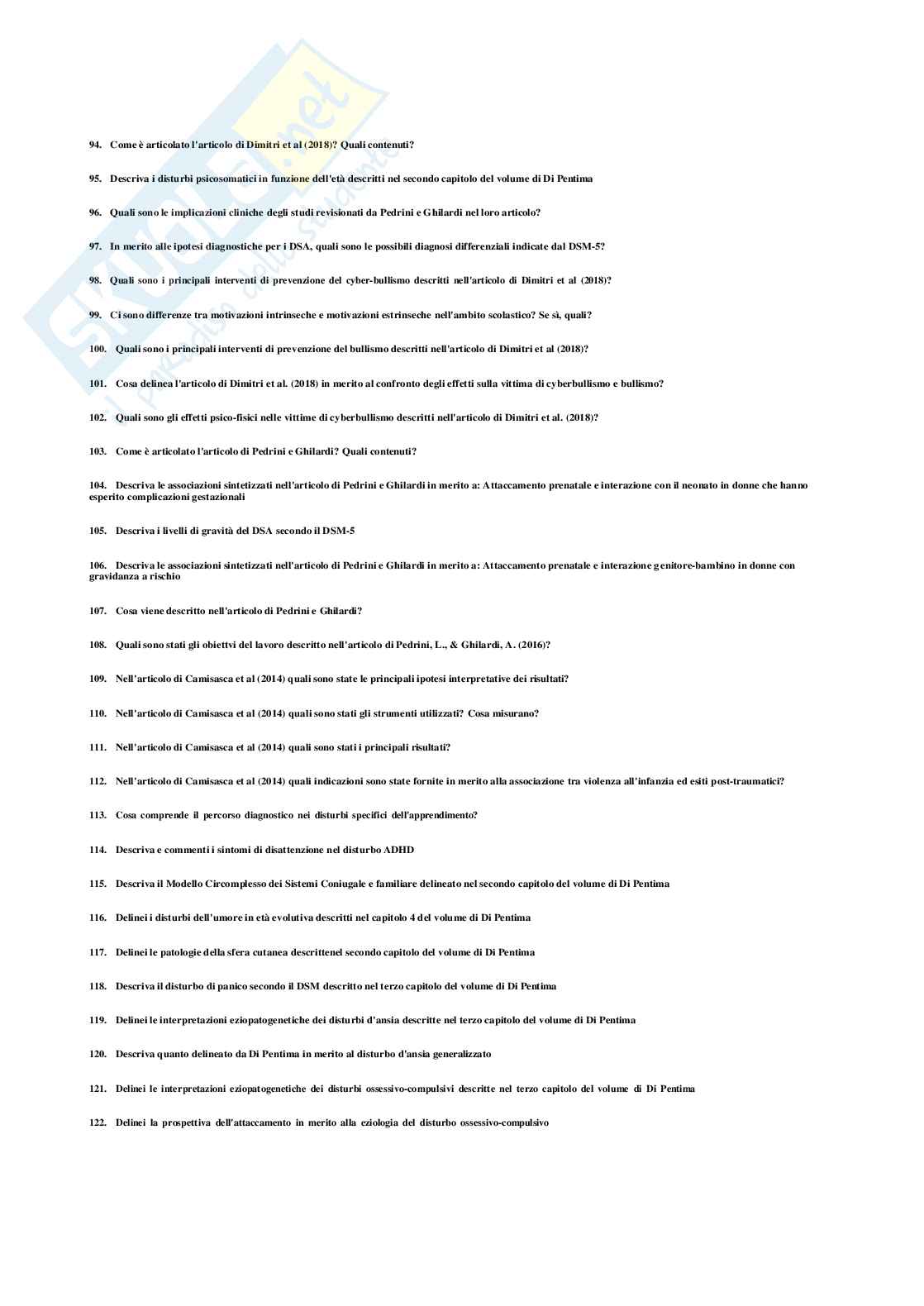 Psicologia dello sviluppo tipico e atipico Pag. 11