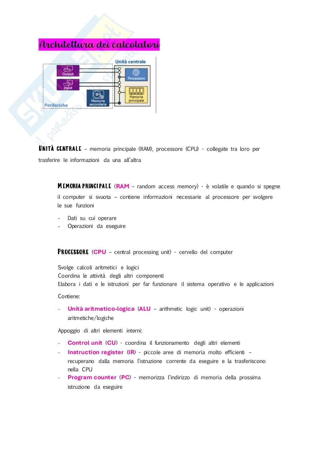 Esame universitario di Introduzione alla programmazione Pag. 1