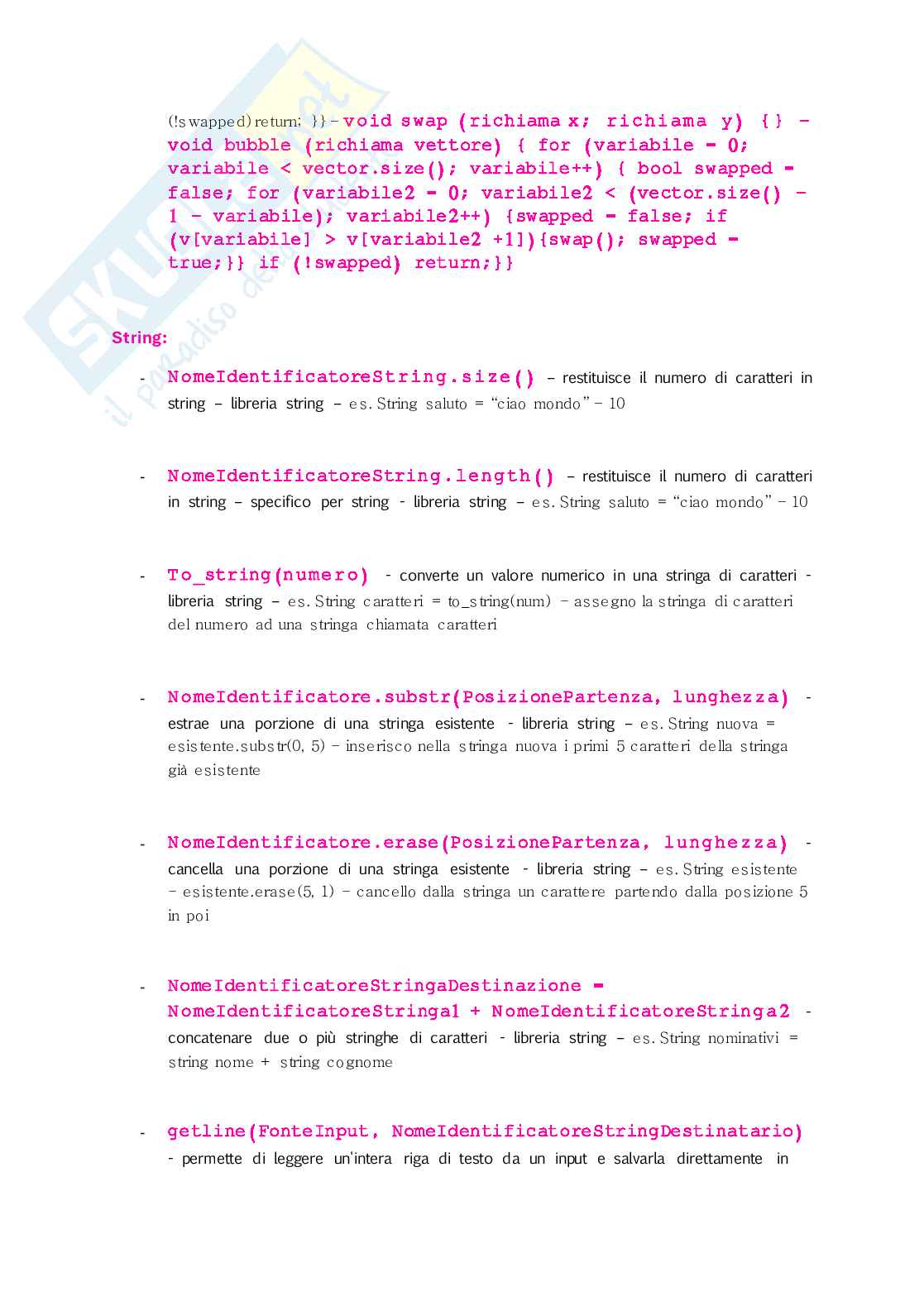 Esame universitario di Introduzione alla programmazione Pag. 26