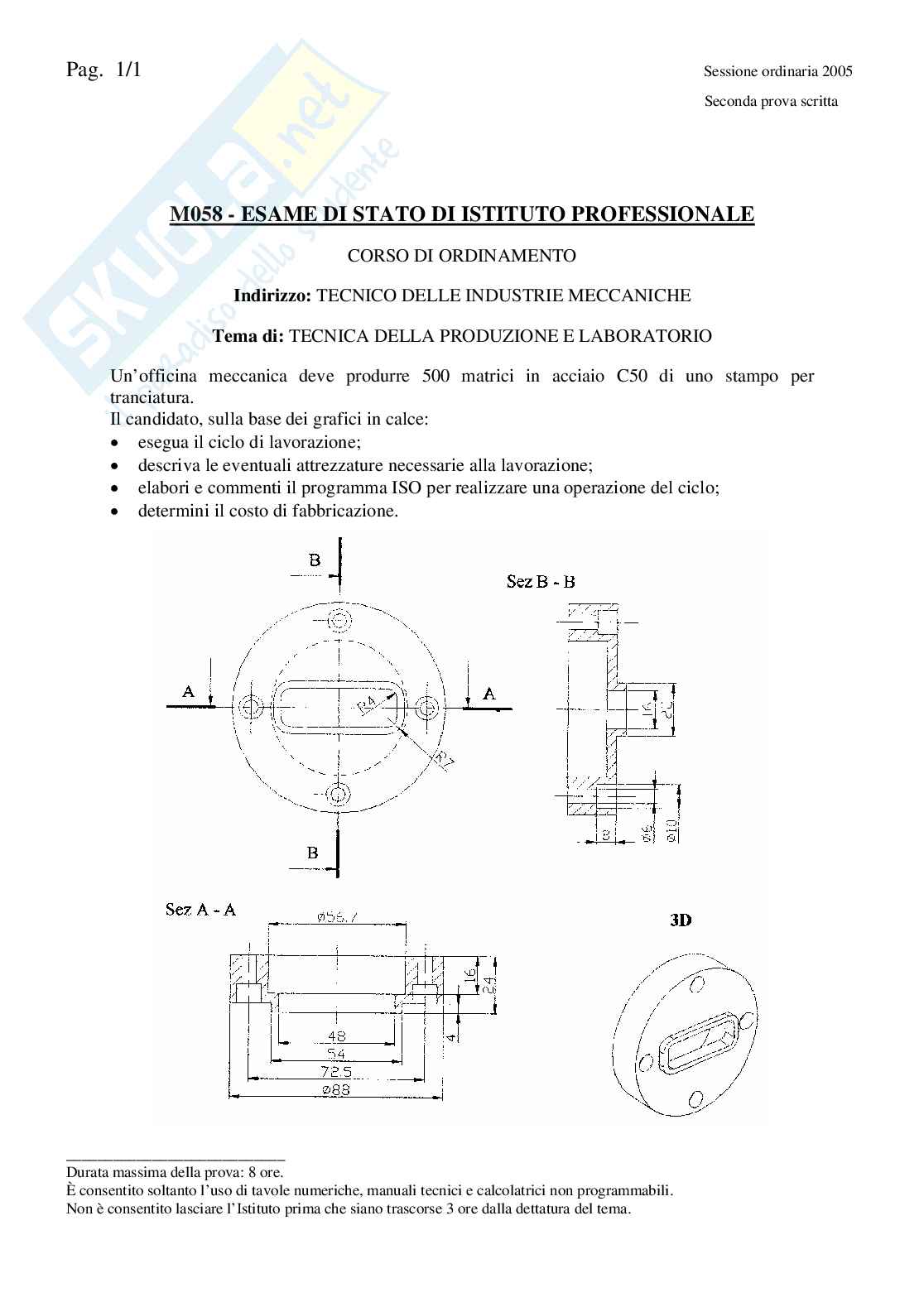 Tecnica della produzione e laboratorio Pag. 1