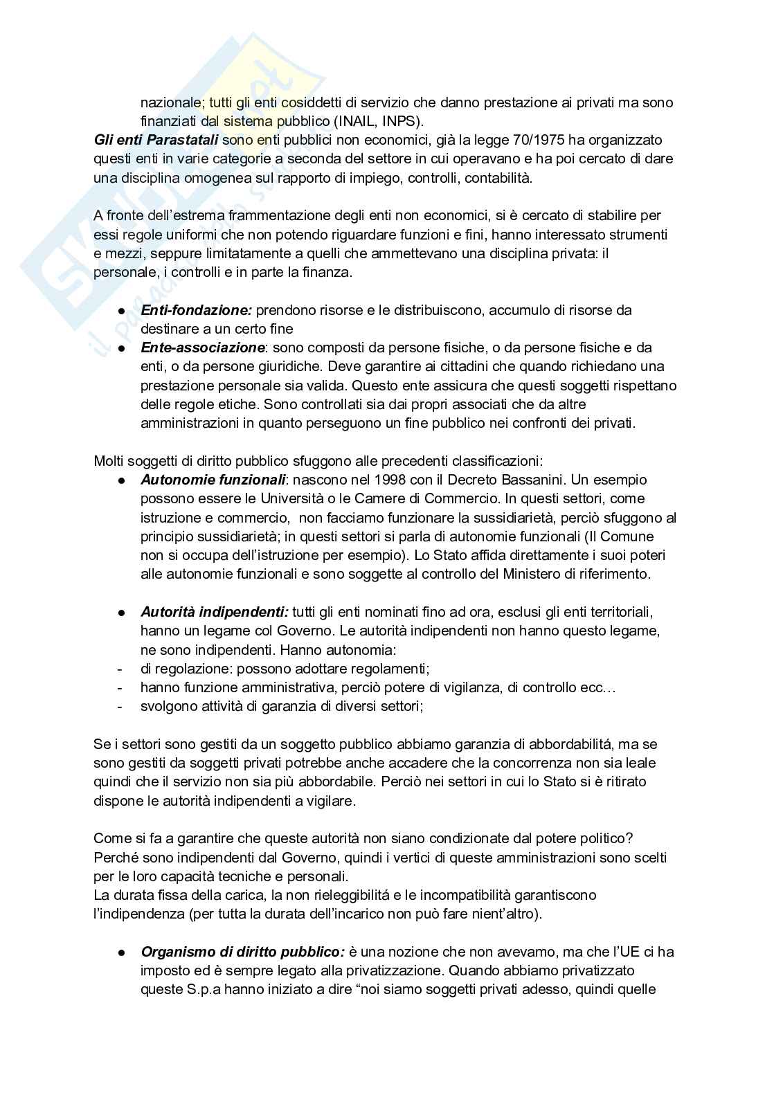 Riassunto esame Diritto amministrativo, Prof. Crepaldi Gabriella, libro consigliato Manuale di diritto amministrativo, Gallo Pag. 11
