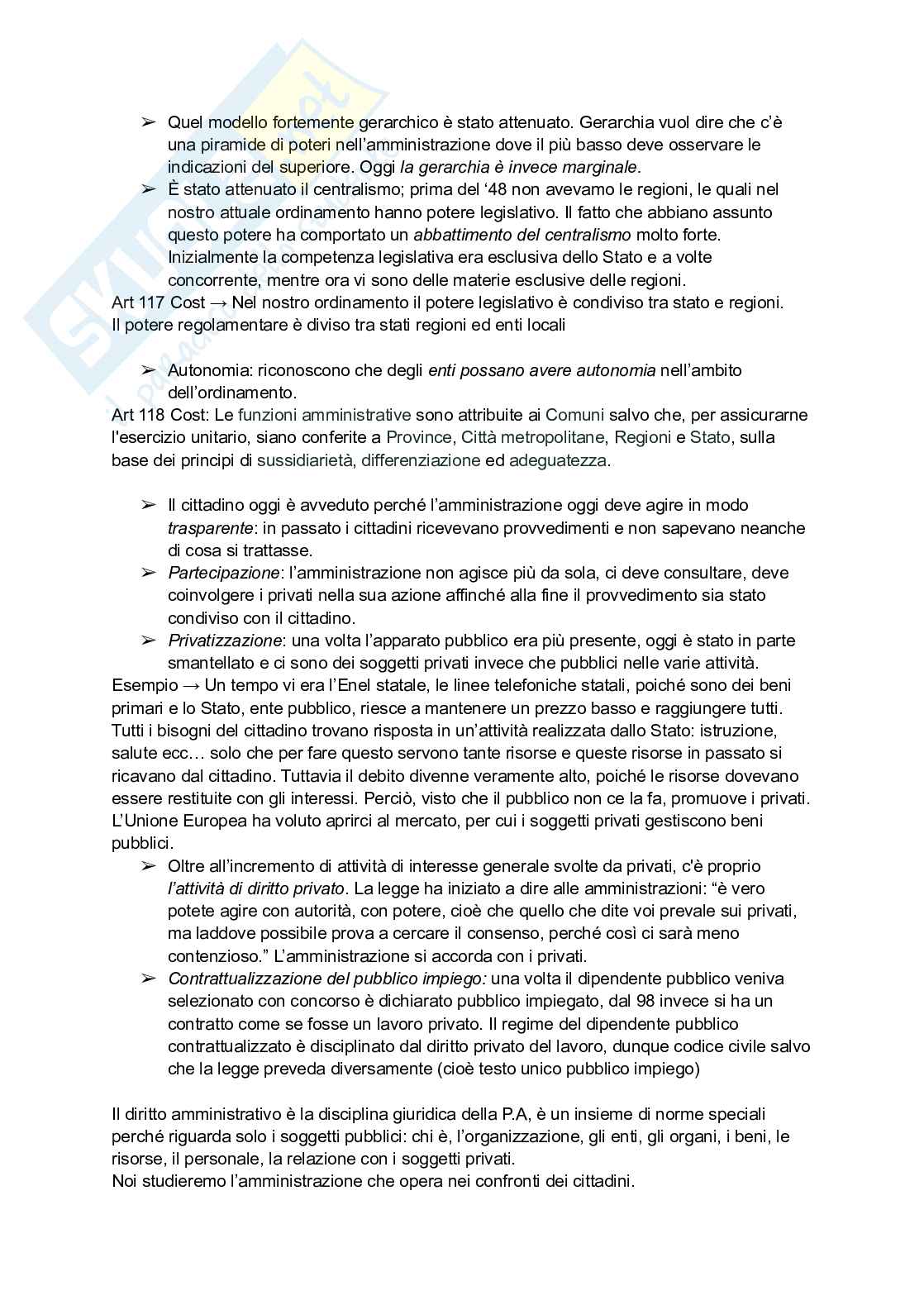 Riassunto esame Diritto amministrativo, Prof. Crepaldi Gabriella, libro consigliato Manuale di diritto amministrativo, Gallo Pag. 2