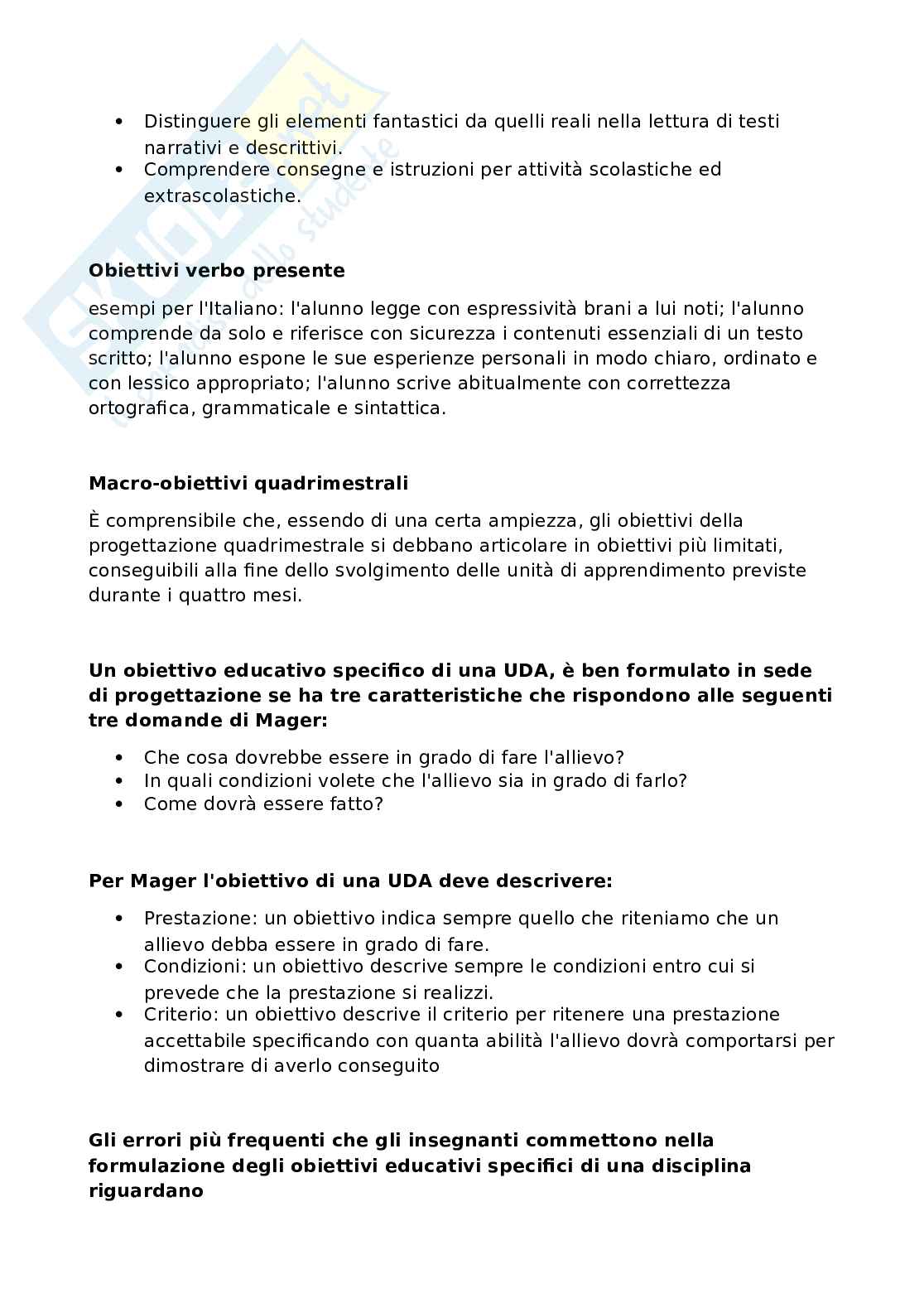 Formulazione obiettivi educativi Pag. 11