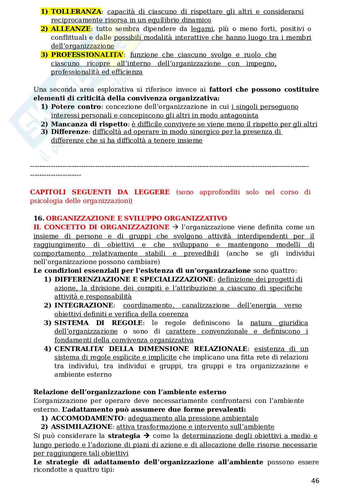 Riassunto esame Psicologia del Lavoro e delle Organizzazioni, prof. Avallone, libro consigliato: Psicologia del lavoro e delle organizzazioni. Costruire e gestire relazioni nei contesti professionali e sociali Pag. 46