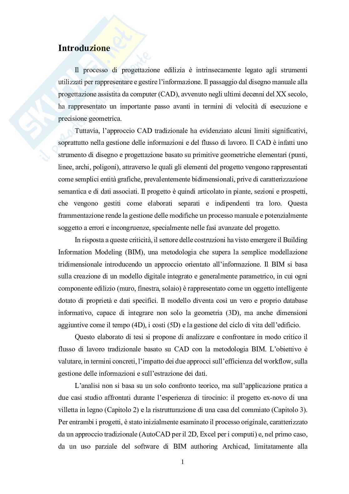 BIM oltre il 3D. Analisi comparativa dei flussi di lavoro e della gestione informativa nella progettazione edilizia  Pag. 11