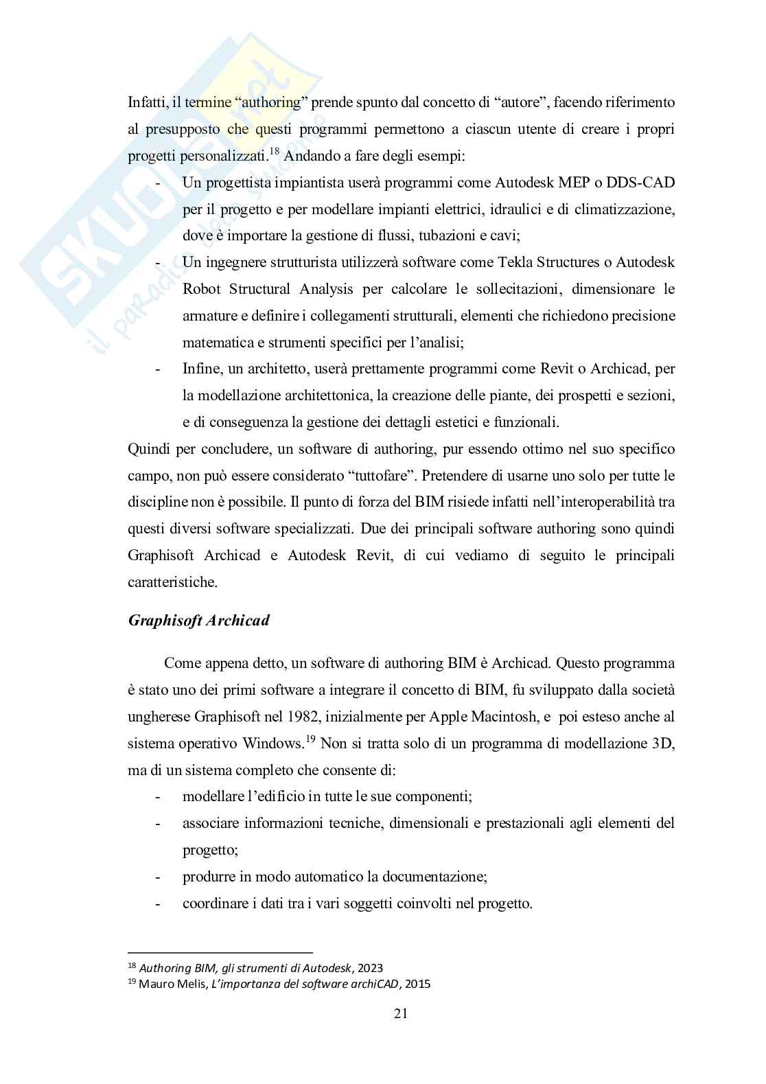 BIM oltre il 3D. Analisi comparativa dei flussi di lavoro e della gestione informativa nella progettazione edilizia  Pag. 31