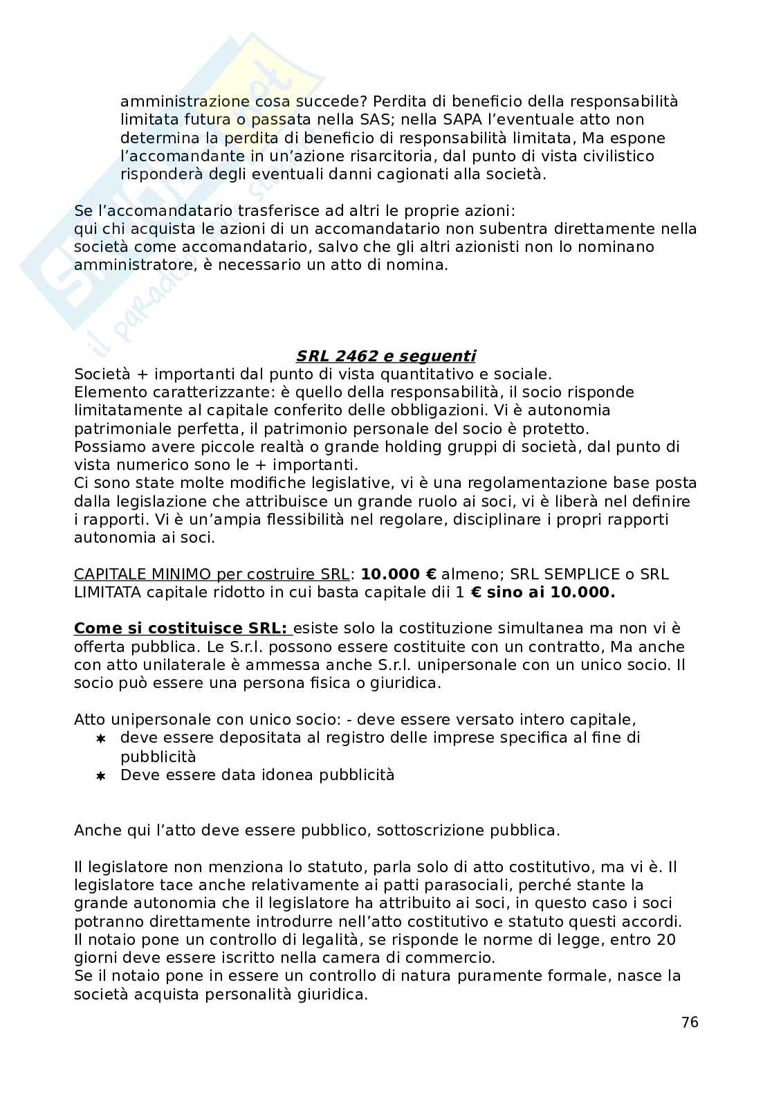 Diritto commerciale Pag. 76