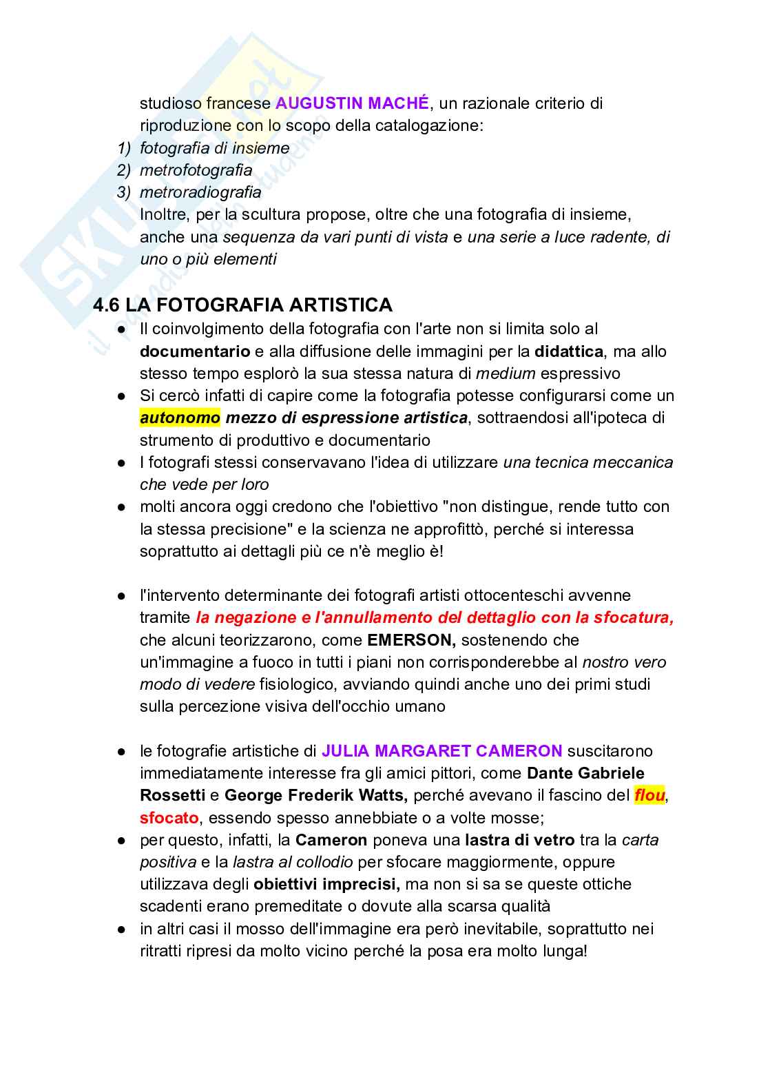 Riassunto esame Storia della fotografia 1, Prof. Rossetti Carla, libro consigliato Storia e tecnica della fotografia, Zannier Pag. 36