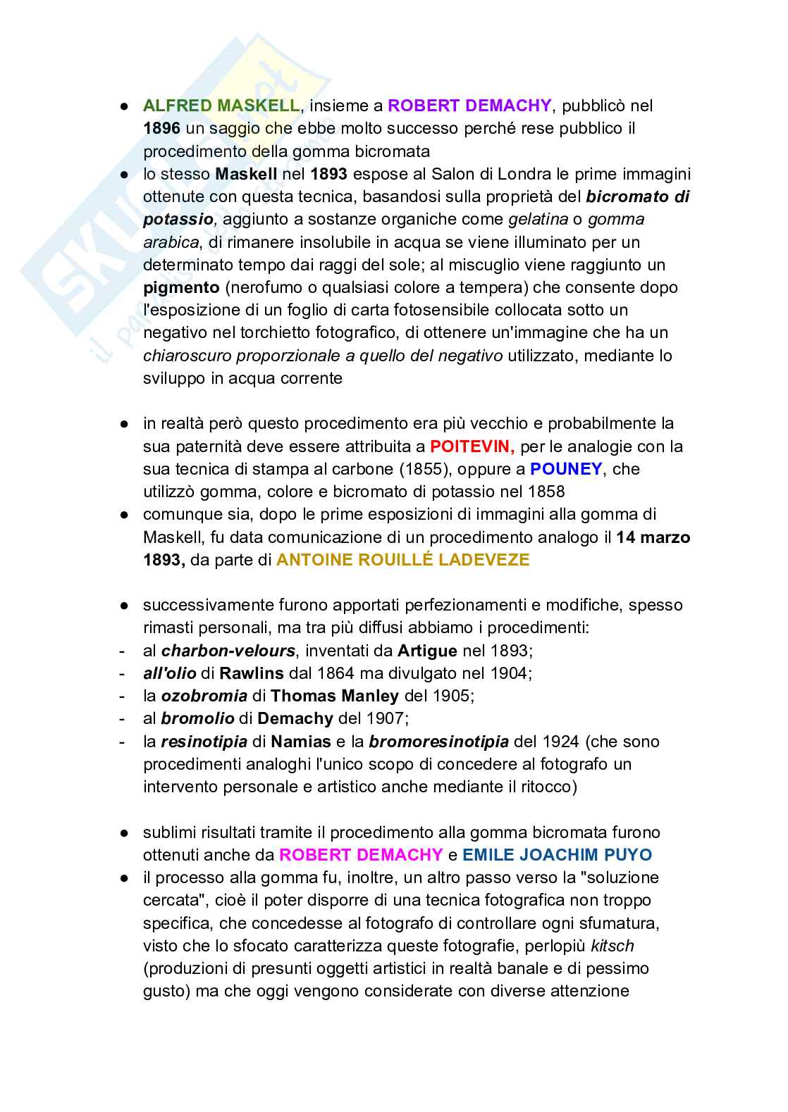 Riassunto esame Storia della fotografia 1, Prof. Rossetti Carla, libro consigliato Storia e tecnica della fotografia, Zannier Pag. 41